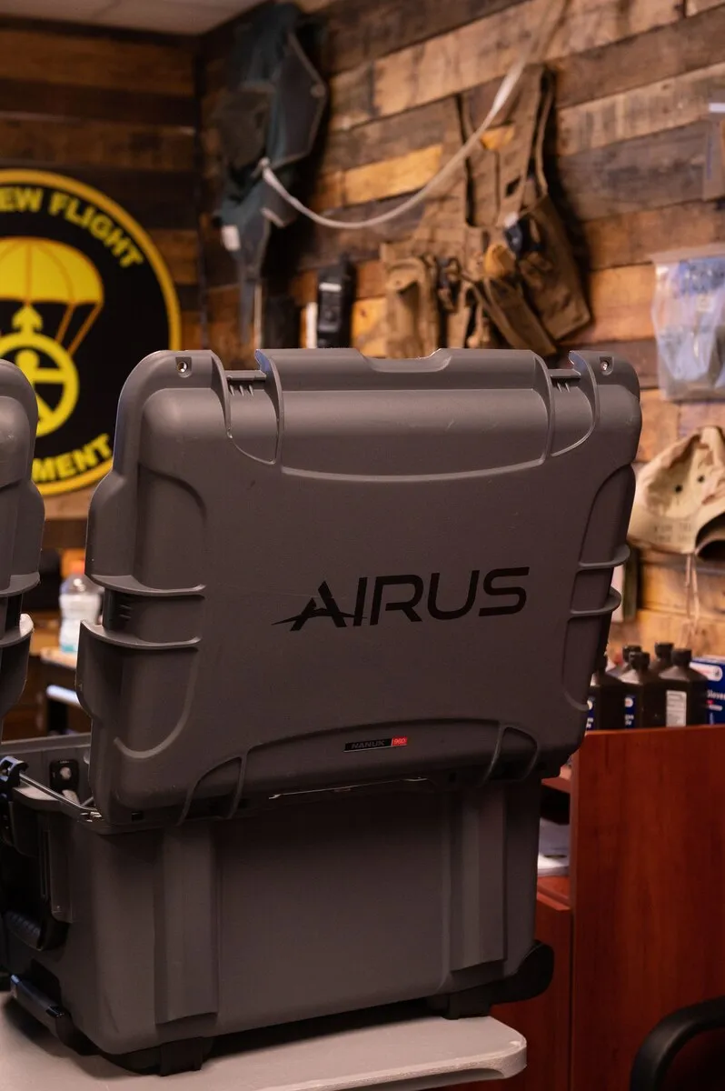 AIRUS kits staged in the aircrew flight equipment shop.
